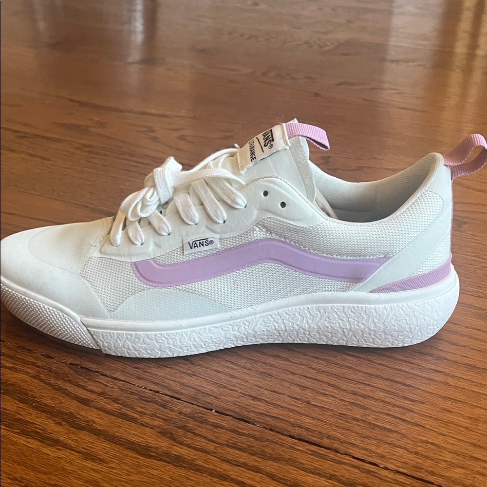 Vans Cream and Light Pink Sneakers